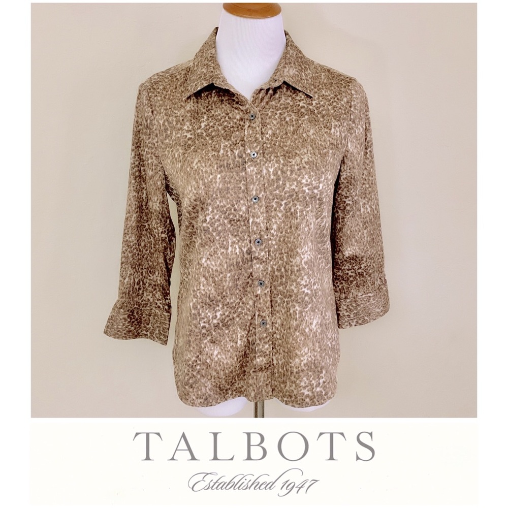 TALBOTS ANIMAL PRINT TOP